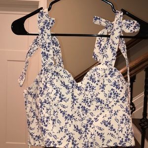 SHEIN Floral Bustier Top
